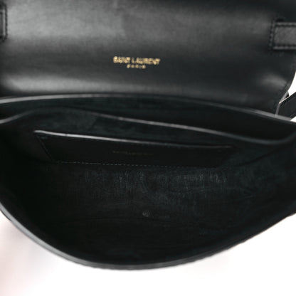 Saint Laurent Smooth Calfskin Perforated Classic Monogram Small Kaia Satchel Black 5 of 8