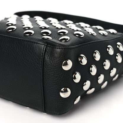 Khaite Pebbled Sport Calfskin Studded Elena Black 9 of 11