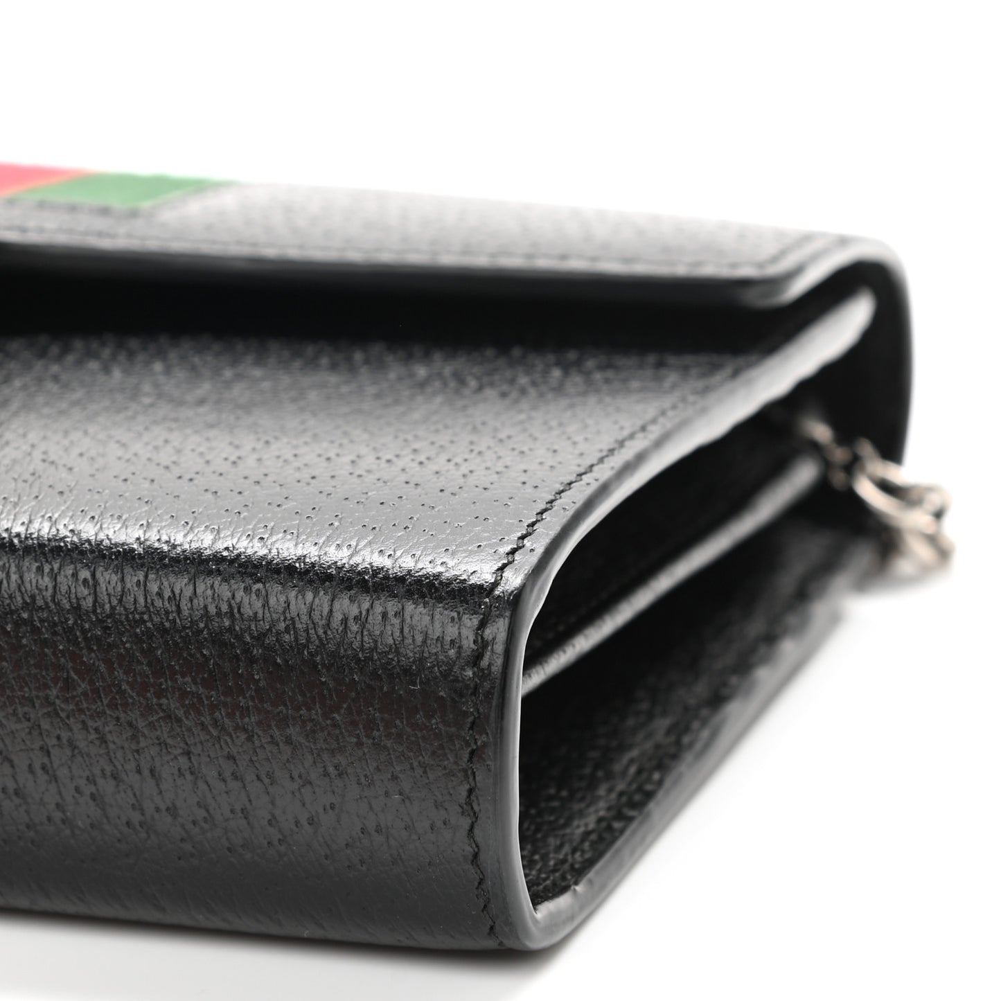 Calfskin Web Mini Dionysus Chain Wallet Black