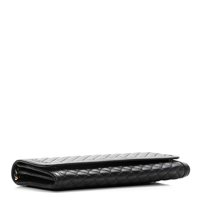 Prada Soft Calfskin Quilted Chain Wallet Black 4 of 17