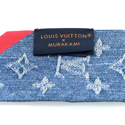 Louis Vuitton LV X TM Silk Monogram Cerises Bandeau Denim Blue 3 of 3