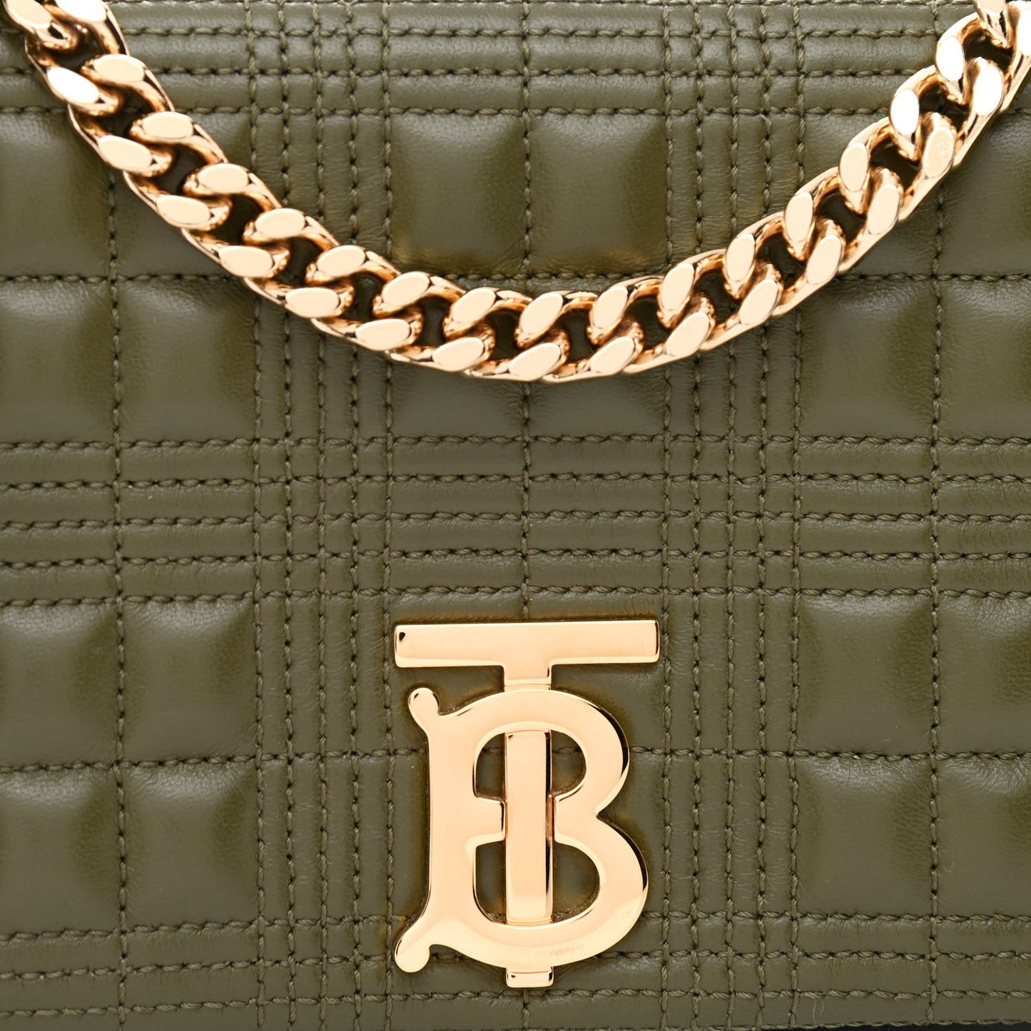 Lambskin Quilted Small Lola Bag Khaki