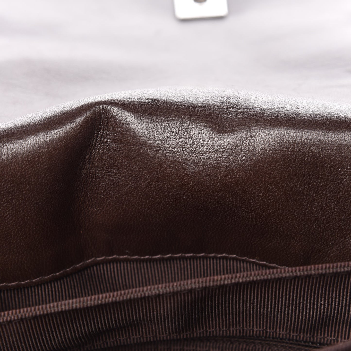 Lambskin Quilted Backpack Brown