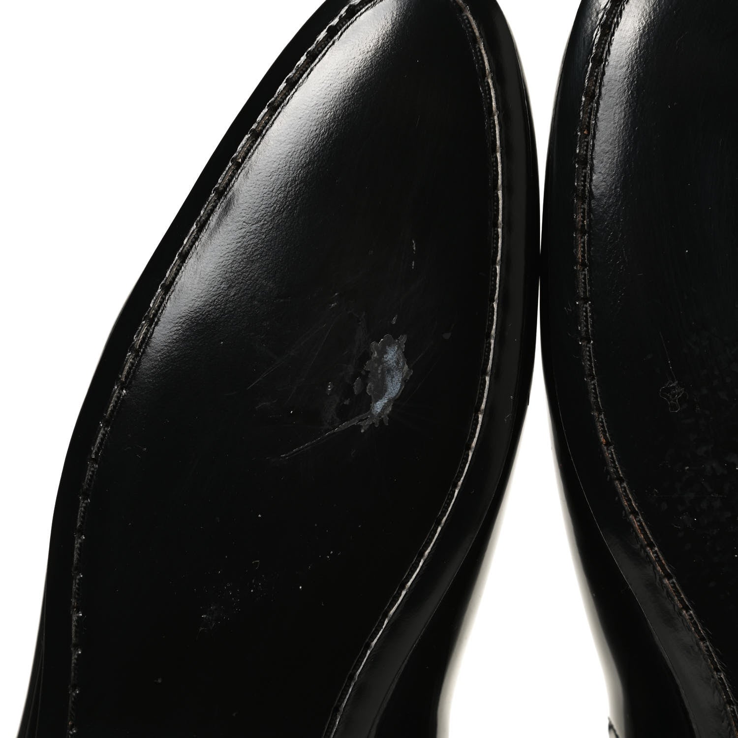 Saint Laurent Patent Leather Connor Cropped Chelsea Boots 39.5 Black 9 of 13