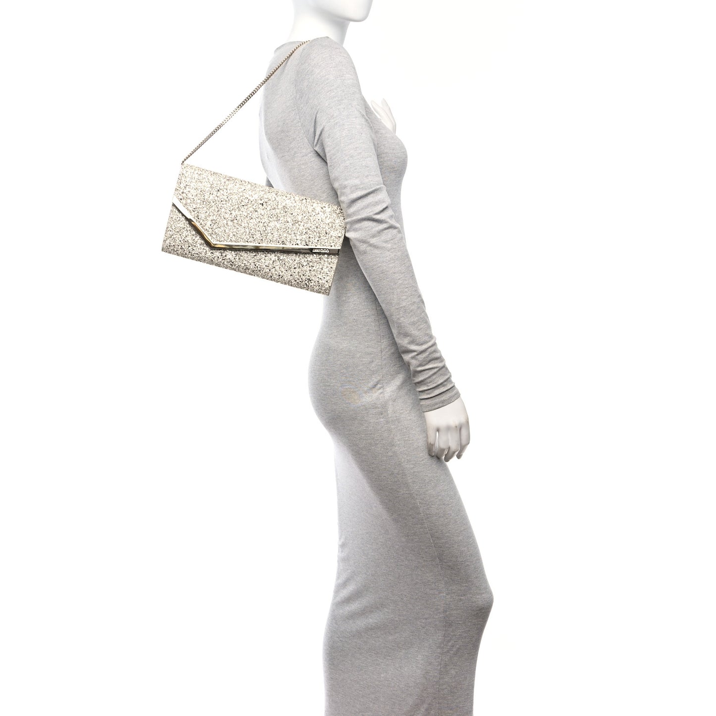 Glitter Erica Clutch Moon Sand