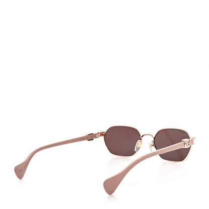 Gucci Metal Acetate Rectangular Frame Sunglasses GG1593S Rose Gold Pink 4 of 7