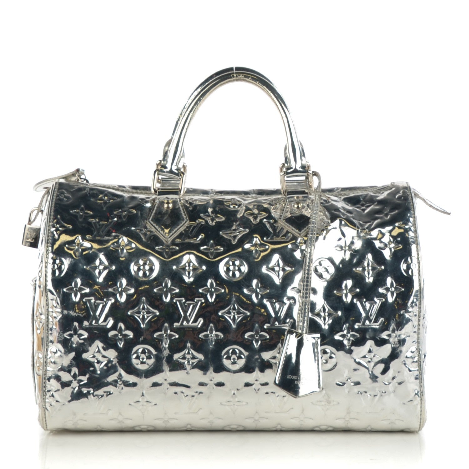 Louis Vuitton Monogram Miroir Speedy 30 Silver 1 of 12