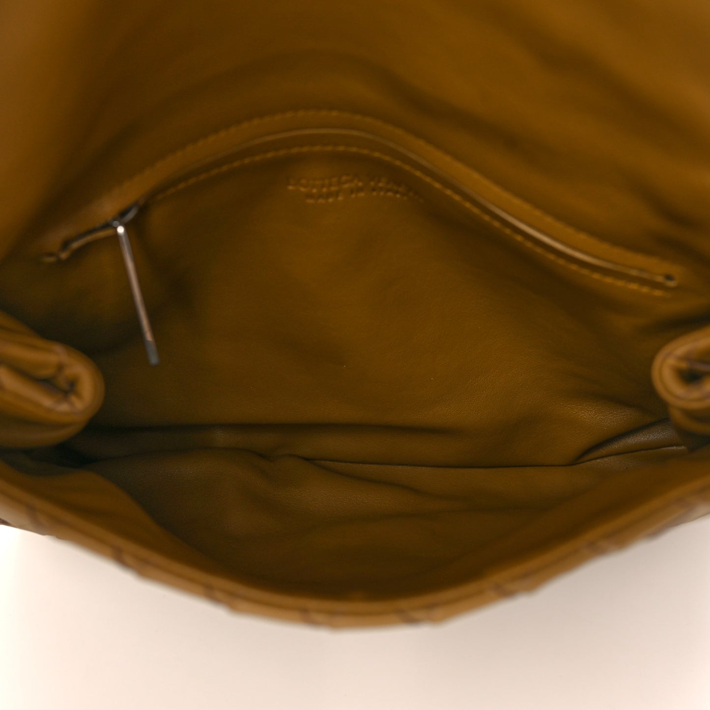 Nappa Intrecciato Portfolio Clutch Mustard