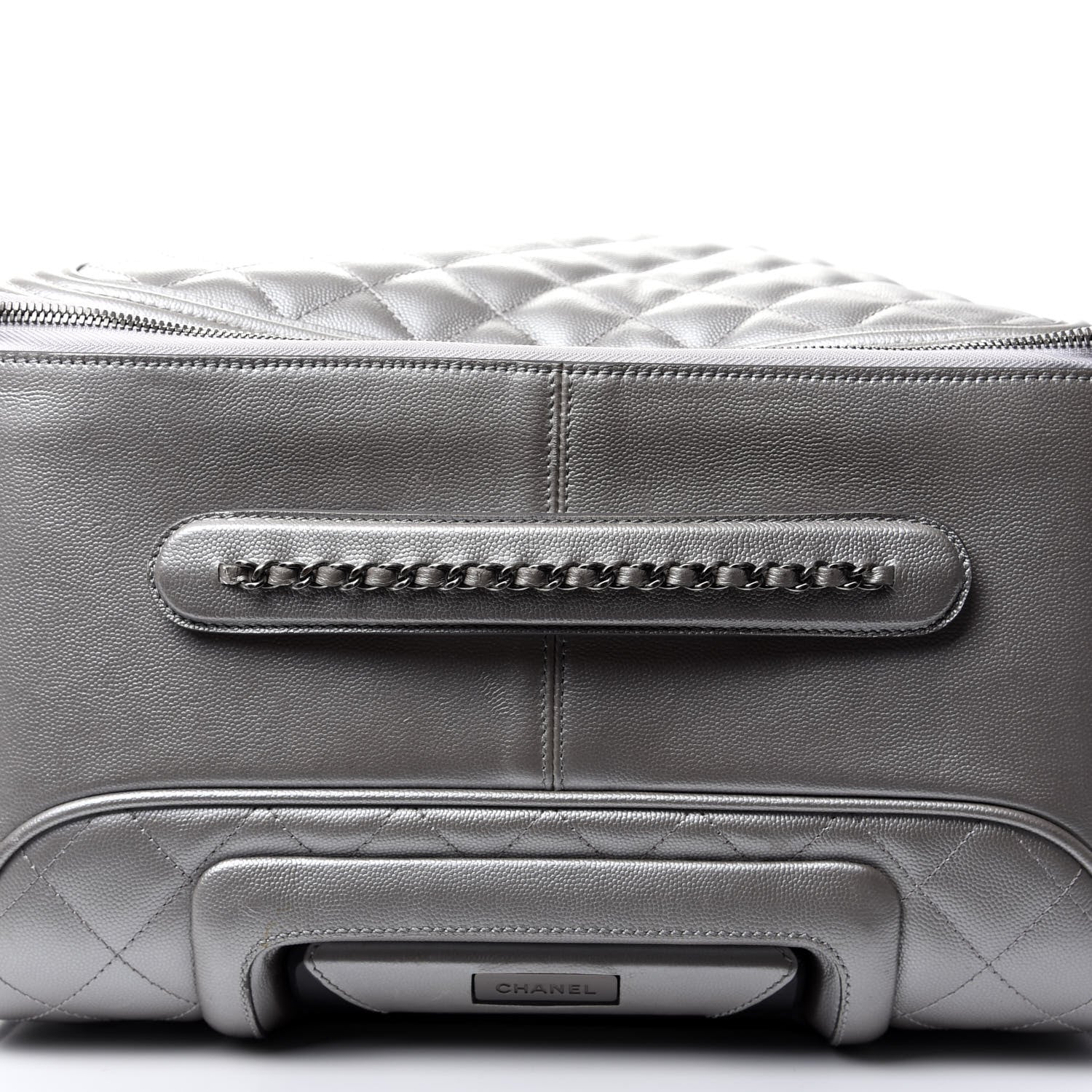 Chanel Metallic Caviar Quilted Coco Case Trolley Silver 9 of 9