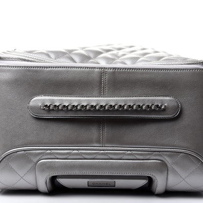 Chanel Metallic Caviar Quilted Coco Case Trolley Silver 9 of 9