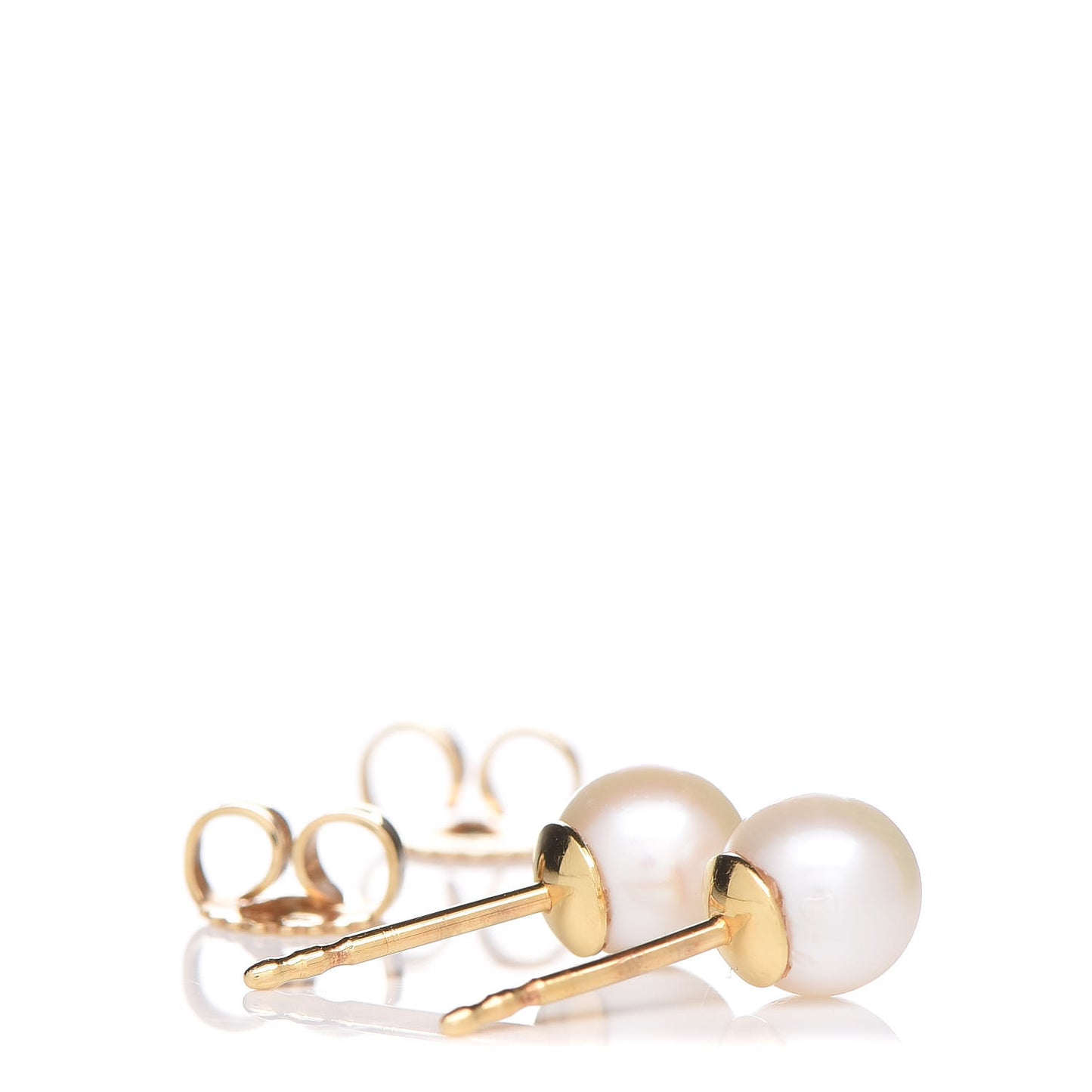 18K Yellow Gold Akoya Pearl 6mm Earrings