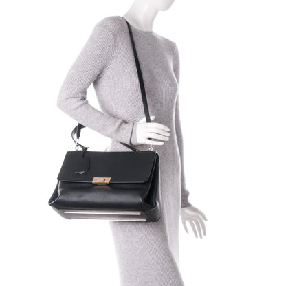 Balenciaga Baby Grained Calfskin Le Dix Large Soft Cartable Black 2 of 8
