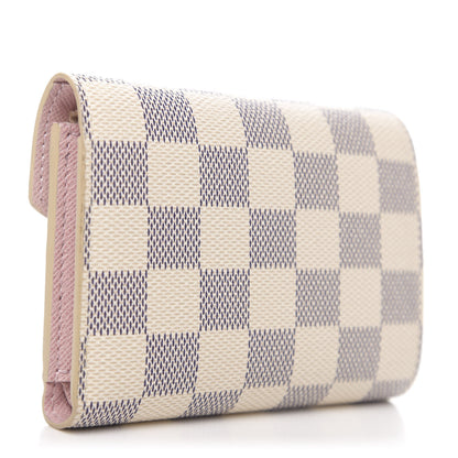 Louis Vuitton Damier Azur Victorine Wallet Rose Ballerine 3 of 7