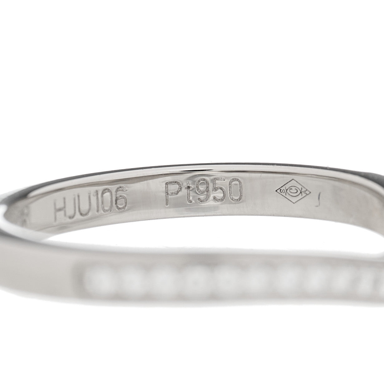 Cartier Platinum Diamond Ballerine Wedding Band Ring 46 3.75 6 of 6