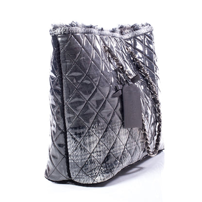 Chanel Vinyl Funny Tweed Patchwork Tote 3 of 8