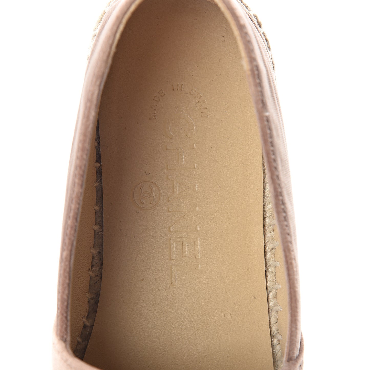 Velvet Logo Espadrilles 37 Beige Black