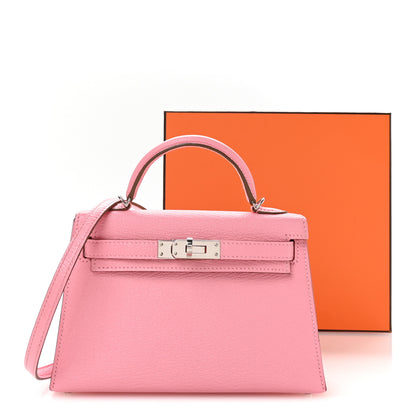 Hermes Chevre Mysore Mini Kelly Sellier 20 Rose Confetti 10 of 10