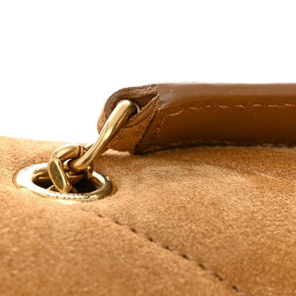 Saint Laurent Suede Calfskin Y Quilted Monogram Small Loulou Chain Satchel Cinnamon 13 of 13