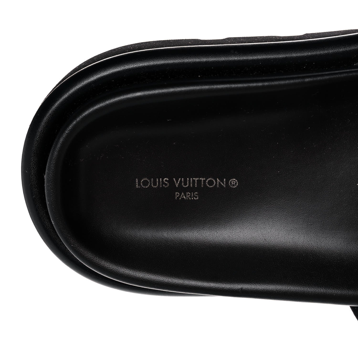 Louis Vuitton Technical Fabric Embossed Monogram Pool Pillow Comfort Mule 40 Black 7 of 9