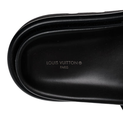 Louis Vuitton Technical Fabric Embossed Monogram Pool Pillow Comfort Mule 40 Black 7 of 9