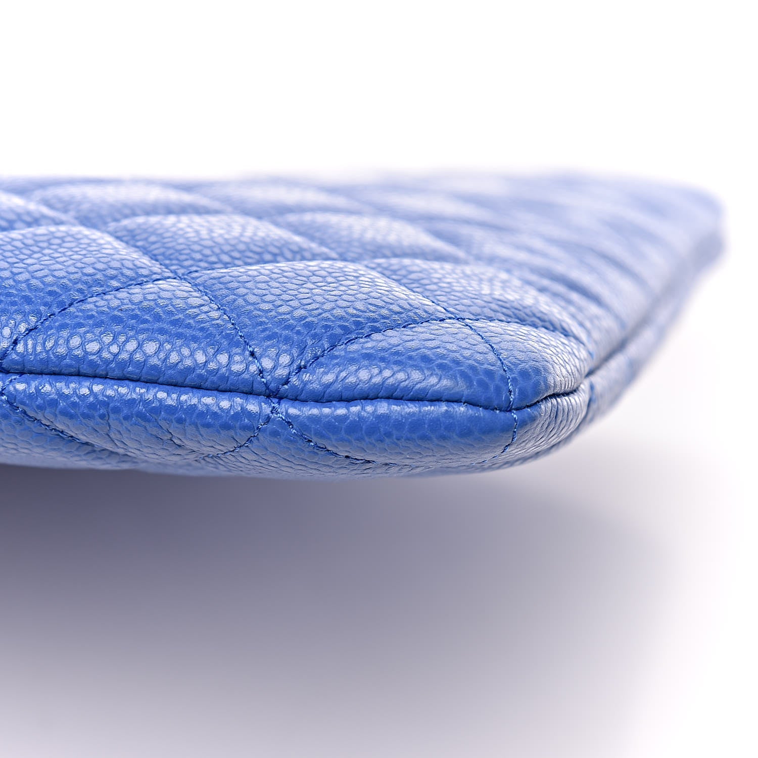 Chanel Caviar Quilted Large Cosmetic Case Blue 9 of 9