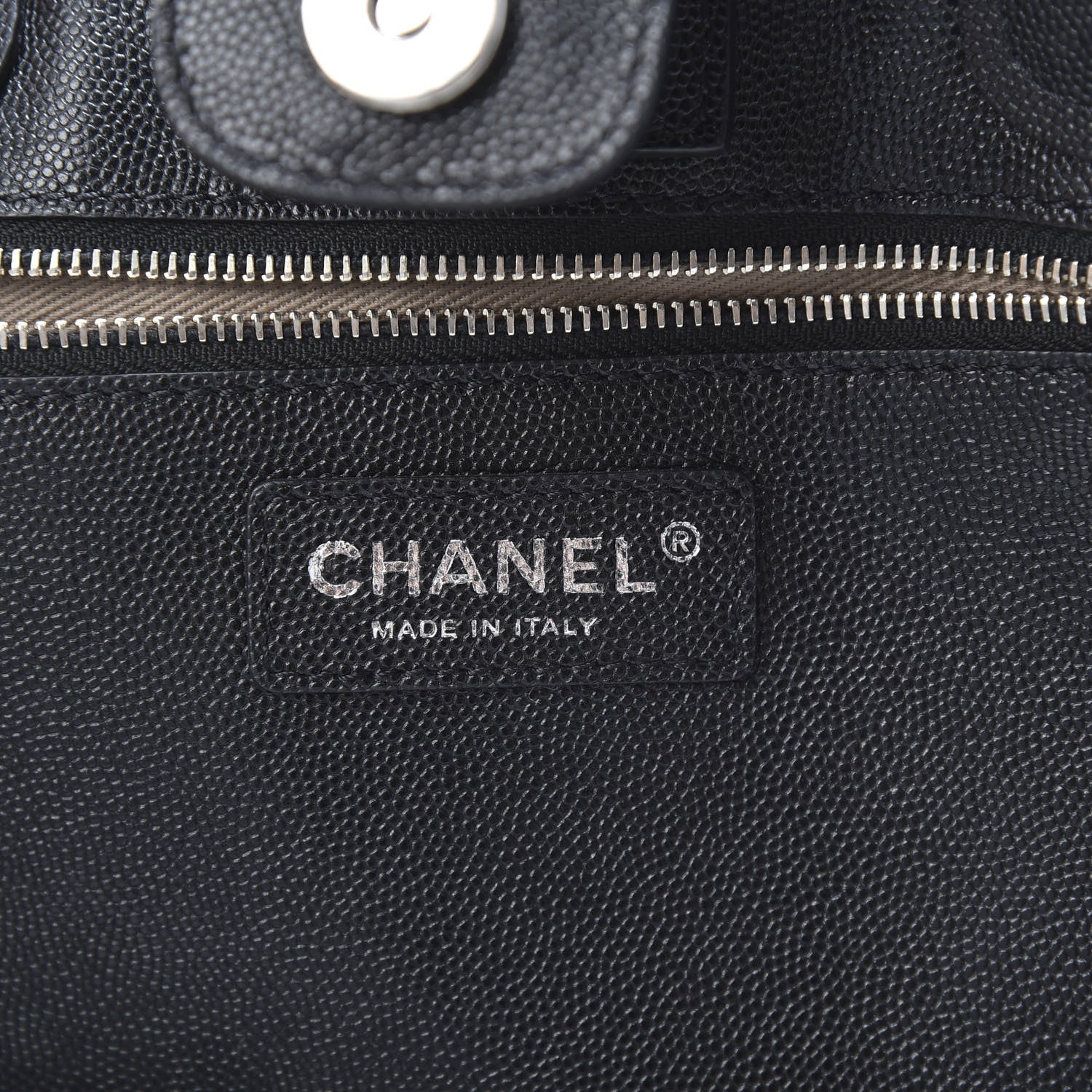 Chanel Caviar Stitched Large Shopping Tote Black 6 of 12