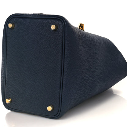 Hermes Taurillon Clemence Picotin Lock 18 PM Bleu Nuit 9 of 10