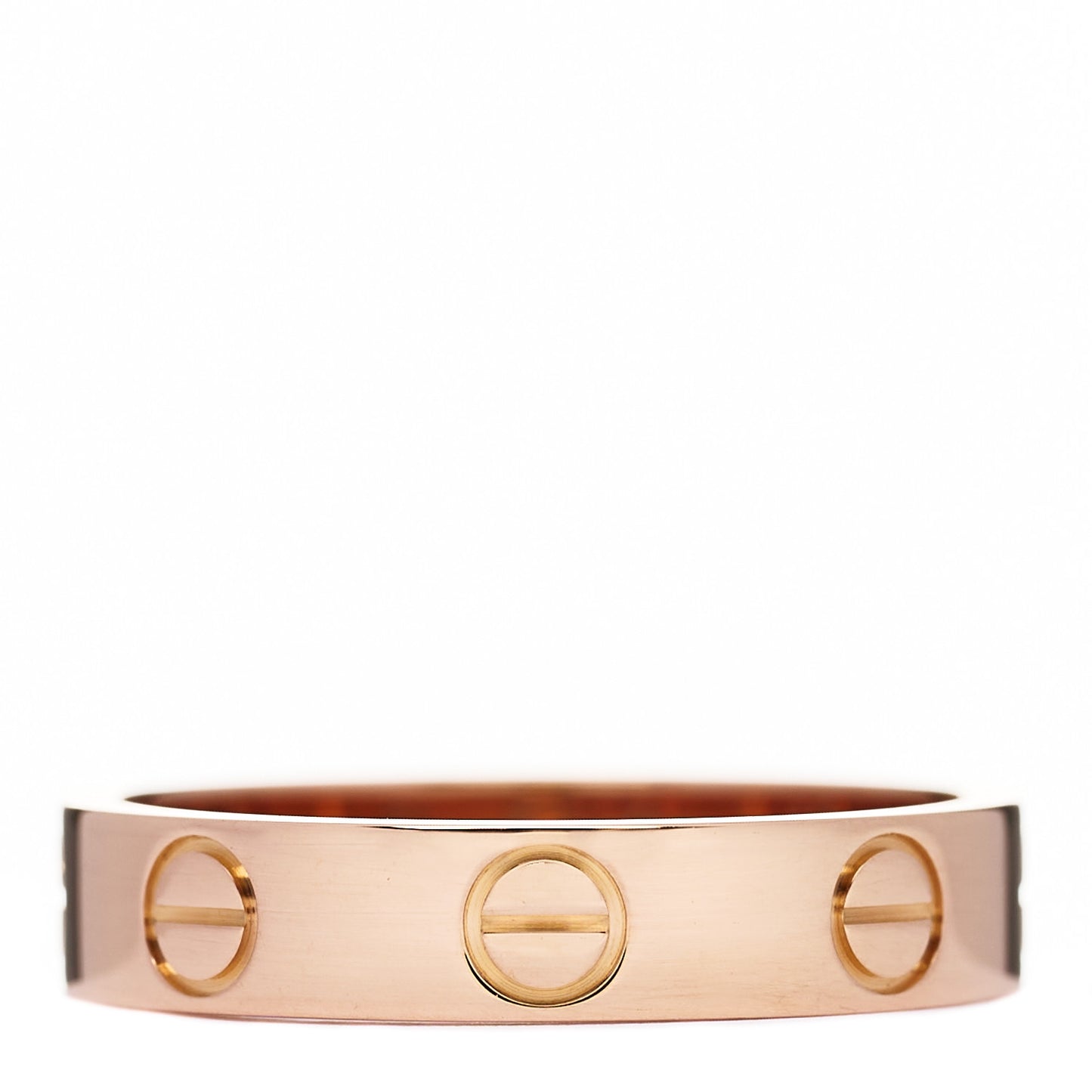 18K Pink Gold 3.5mm LOVE Wedding Band Ring 48 4.5