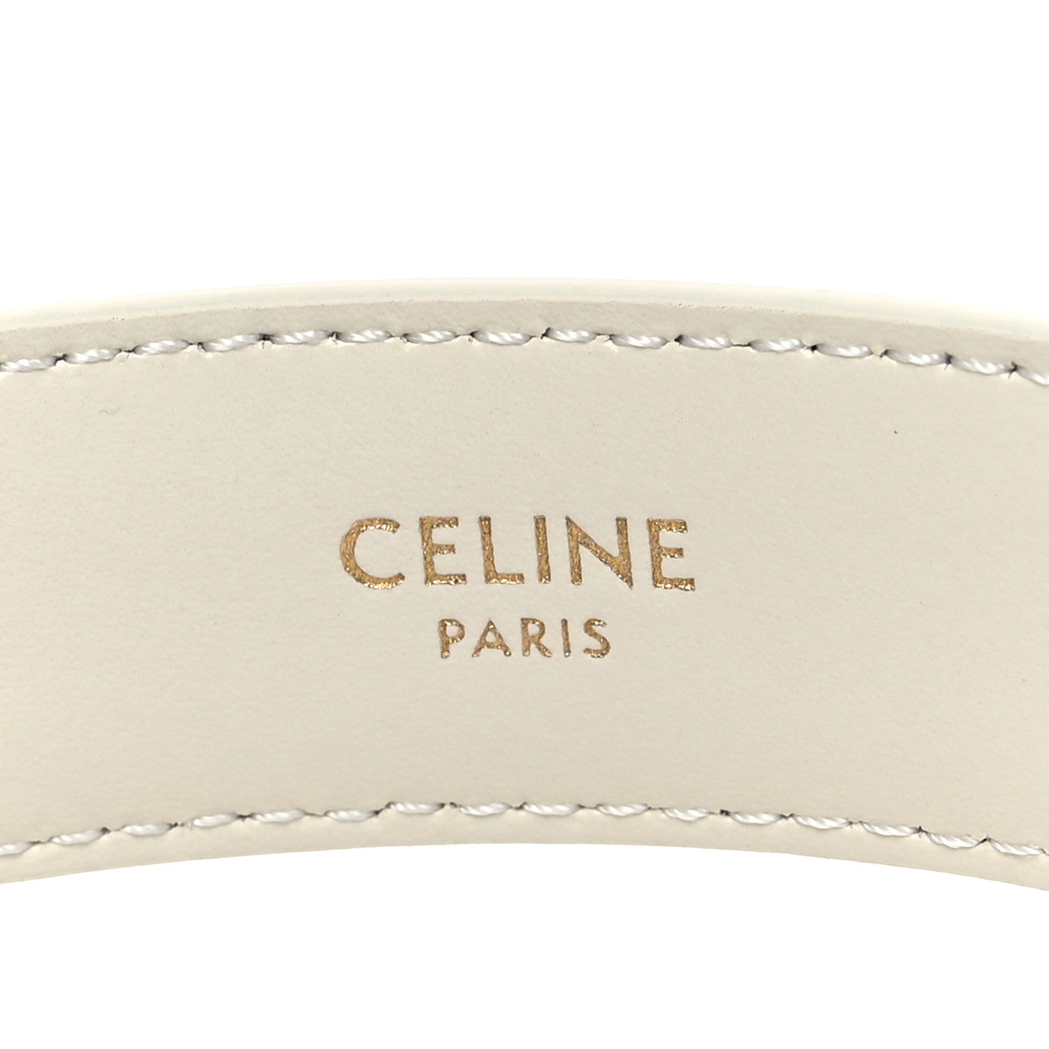 Celine Taurillon Triomphe Medium 25mm Belt 75 30 Rice 5 of 8
