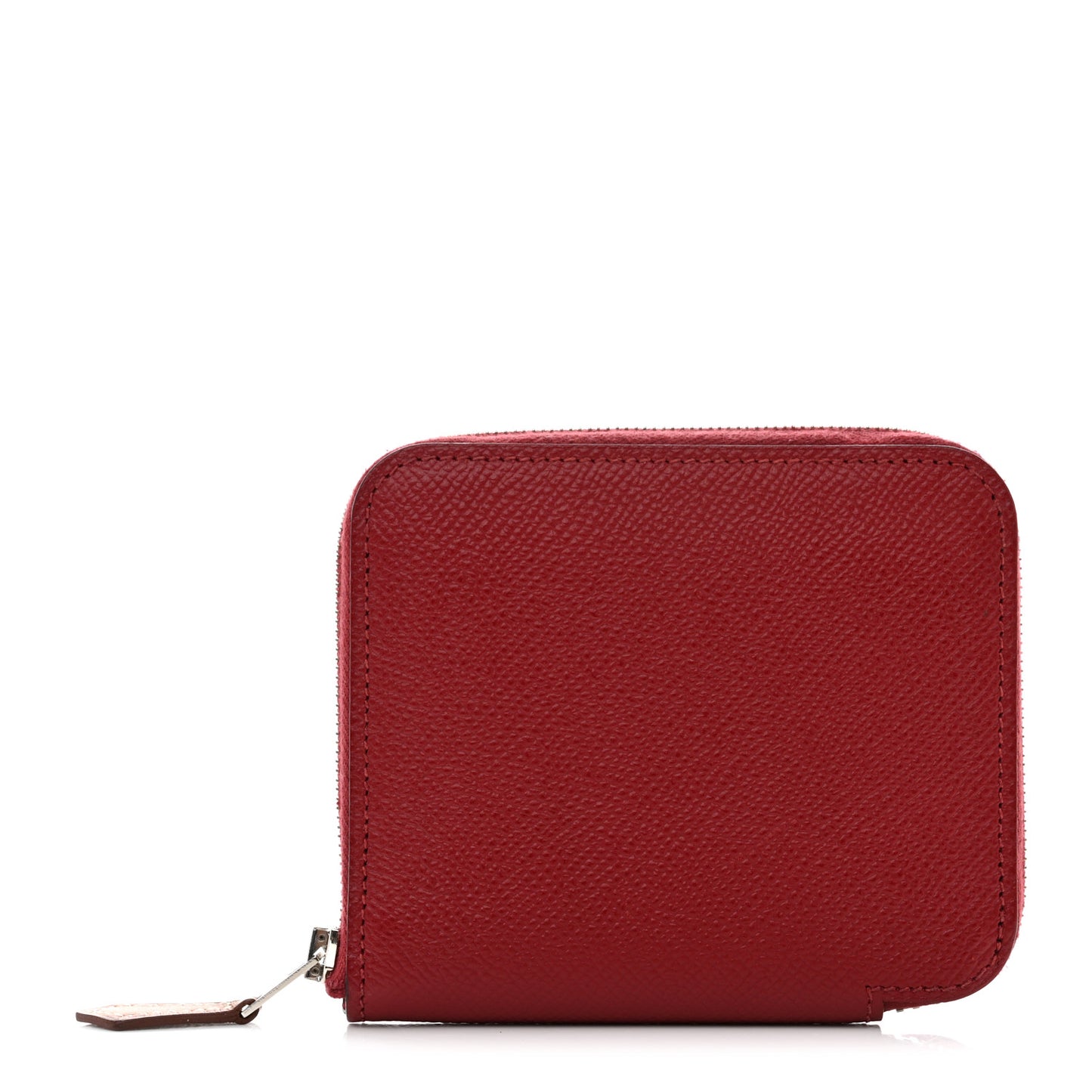 Epsom Silk'in Compact Wallet Rouge Sellier