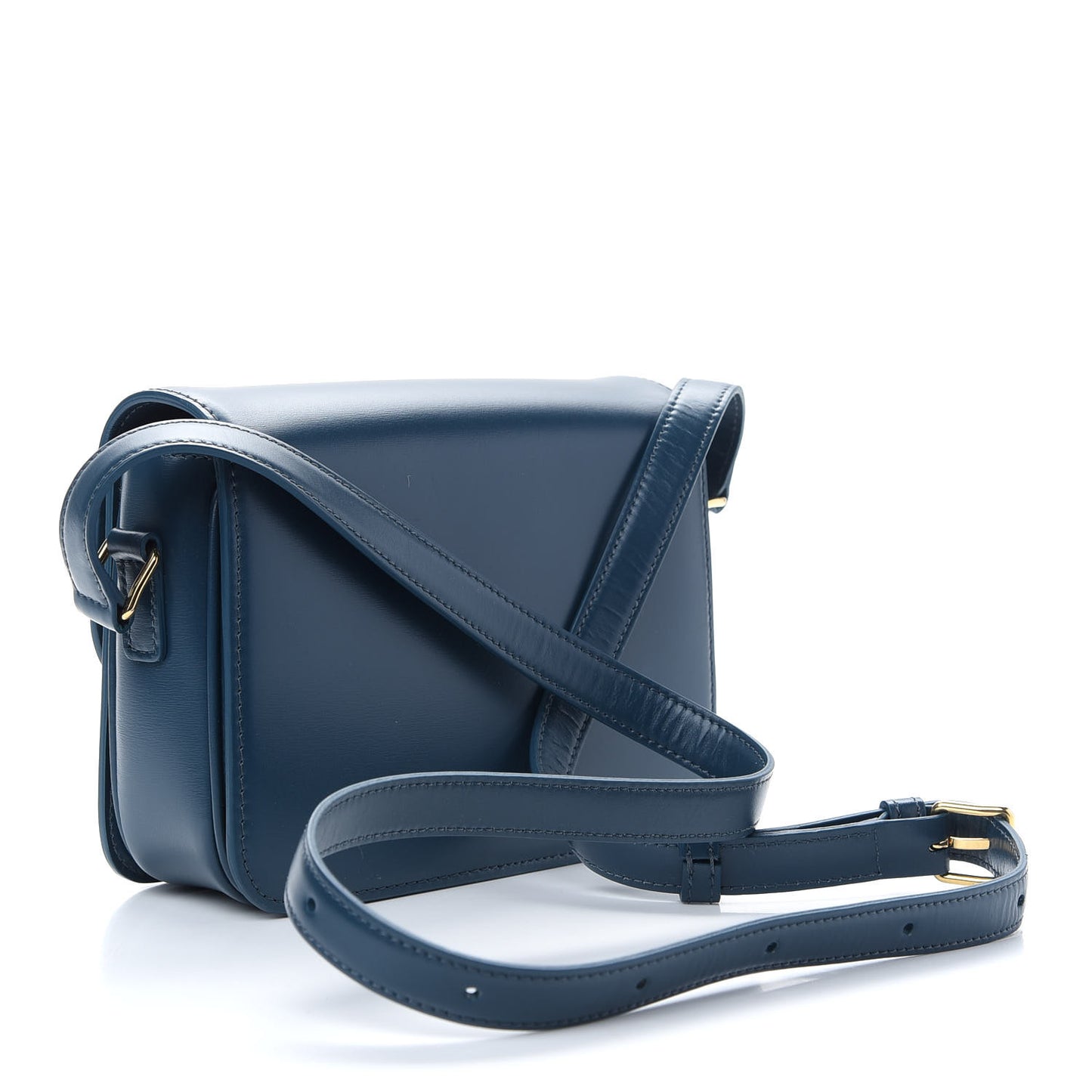 Shiny Calfskin Teen Triomphe Petrol