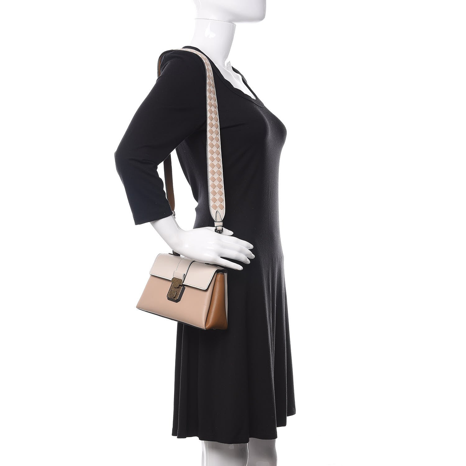 Bottega Veneta Nappa Multicolor Mini Piazza Bag Mink 2 of 9