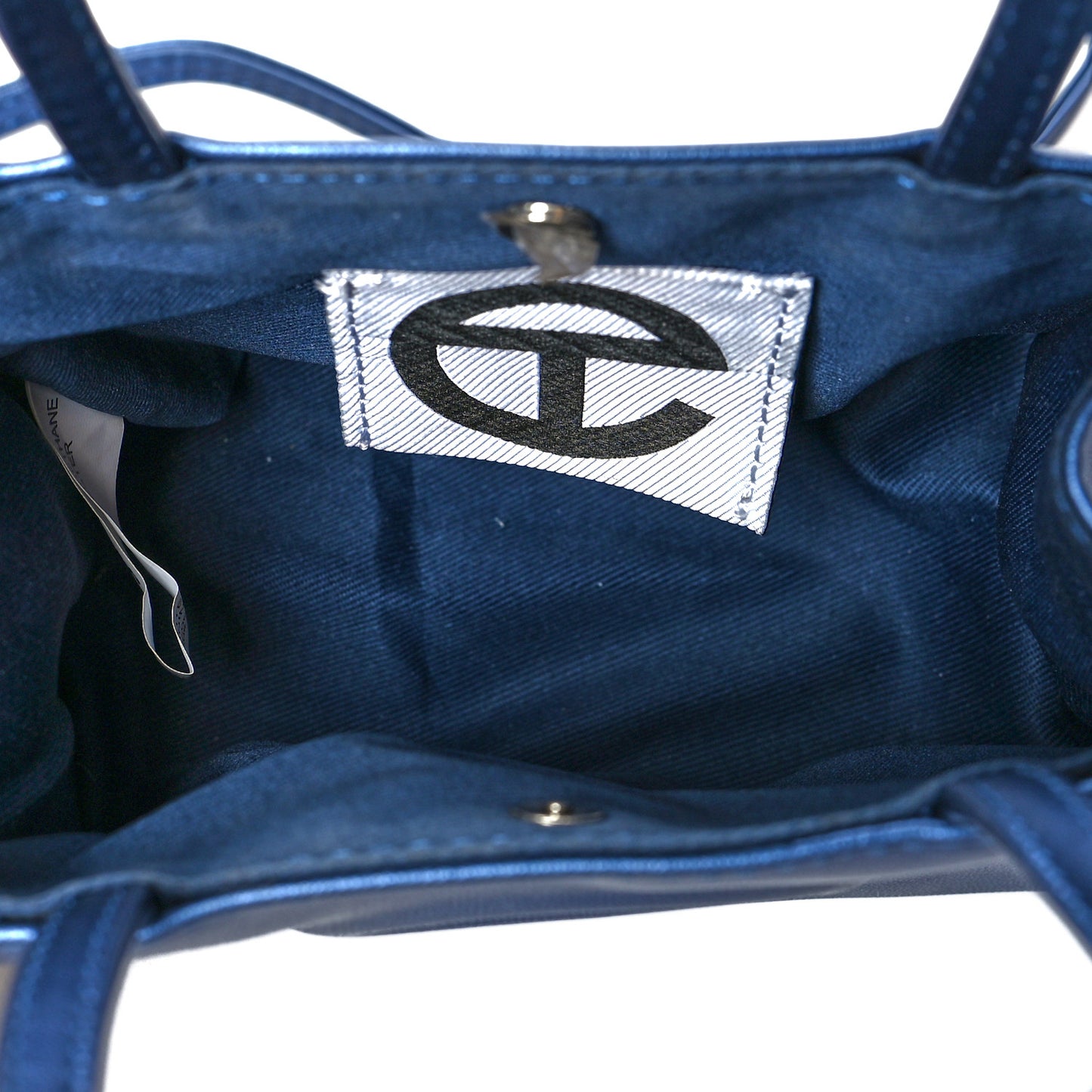 Vegan Leather Small Shopping Bag Cobalt