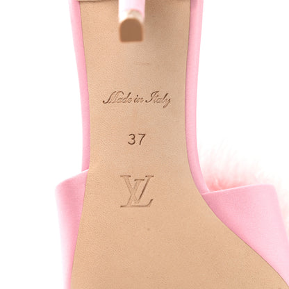 Louis Vuitton Fur Crystal LV Marilyn Mule 37 Rose 7 of 9