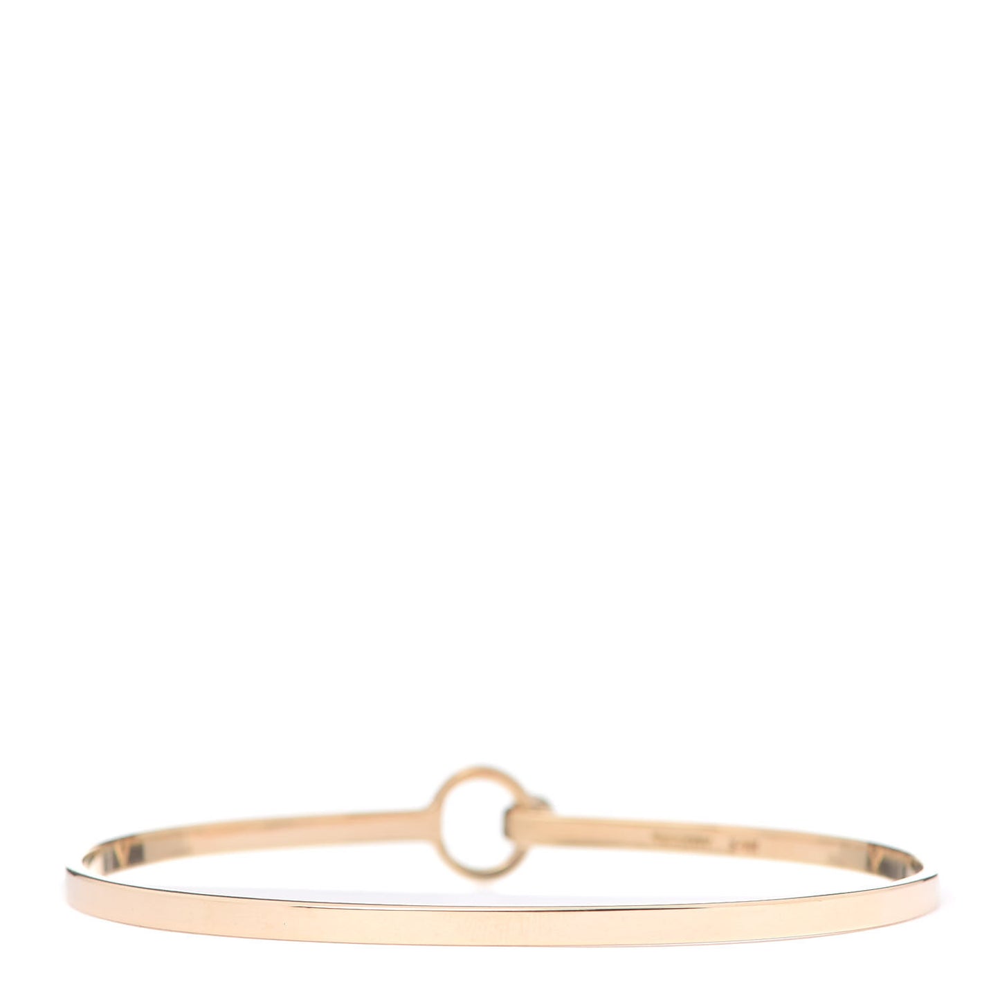 14K Yellow Gold Blue Sapphire Hook Eye Bangle Bracelet