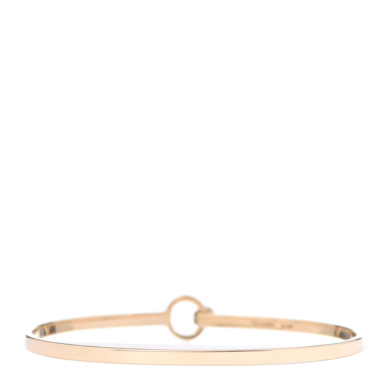 Tiffany 14K Yellow Gold Blue Sapphire Hook Eye Bangle Bracelet 3 of 5
