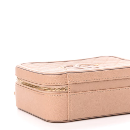 Chanel Caviar Quilted Medium CC Filigree Vanity Case Beige 8 of 11