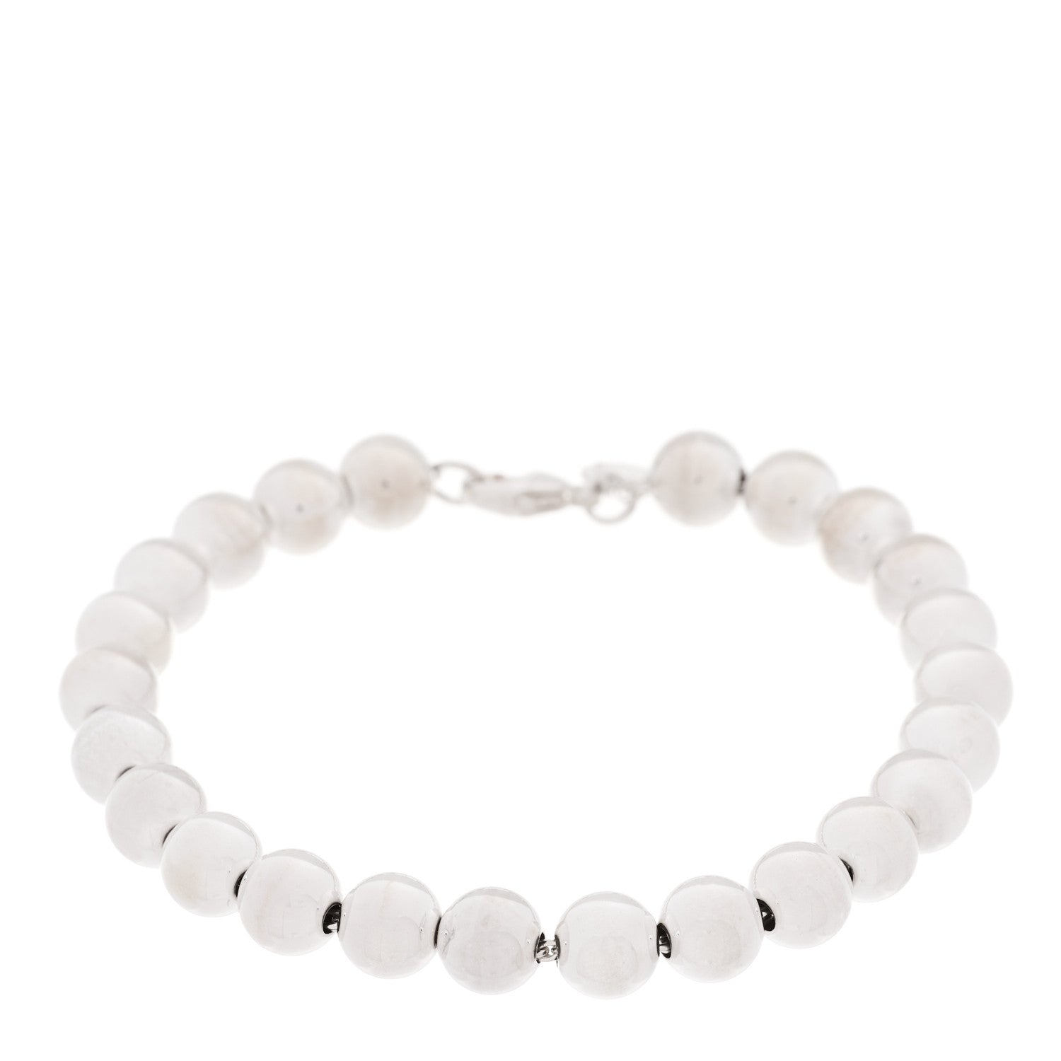 Tiffany Sterling Silver 8mm Hardwear Ball Bracelet 1 of 5