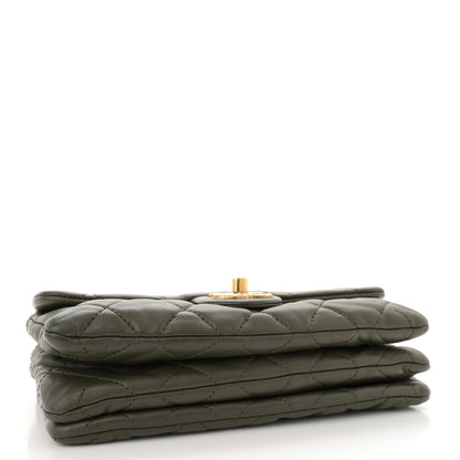 Chanel Lambskin Quilted Small Pillow Crush Flap Khaki 4 of 11
