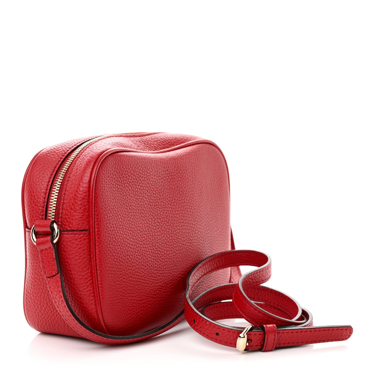 Pebbled Calfskin Small Soho Disco Bag Tabasco Red