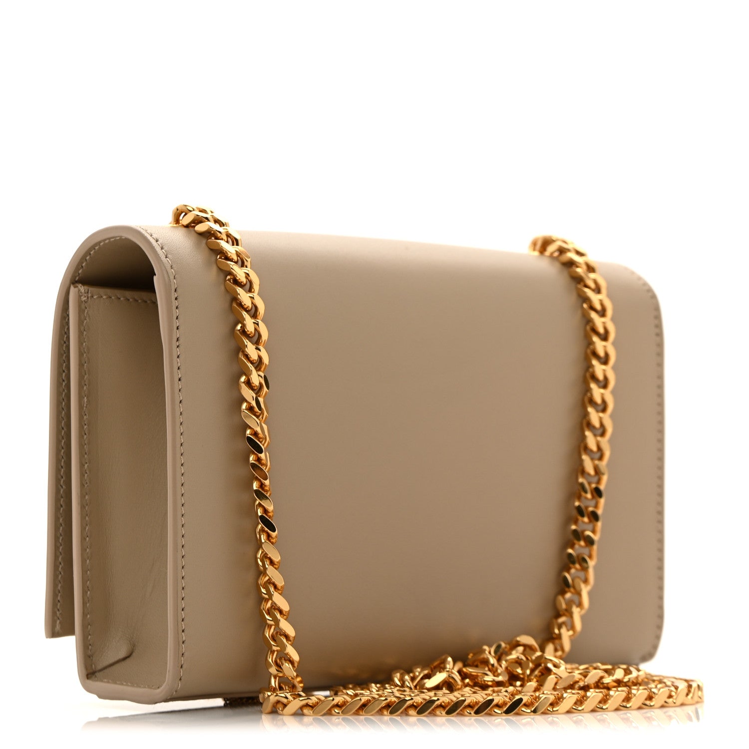 Saint Laurent Smooth Calfskin Small Classic Monogram Kate Tassel Satchel Dark Beige 2 of 9