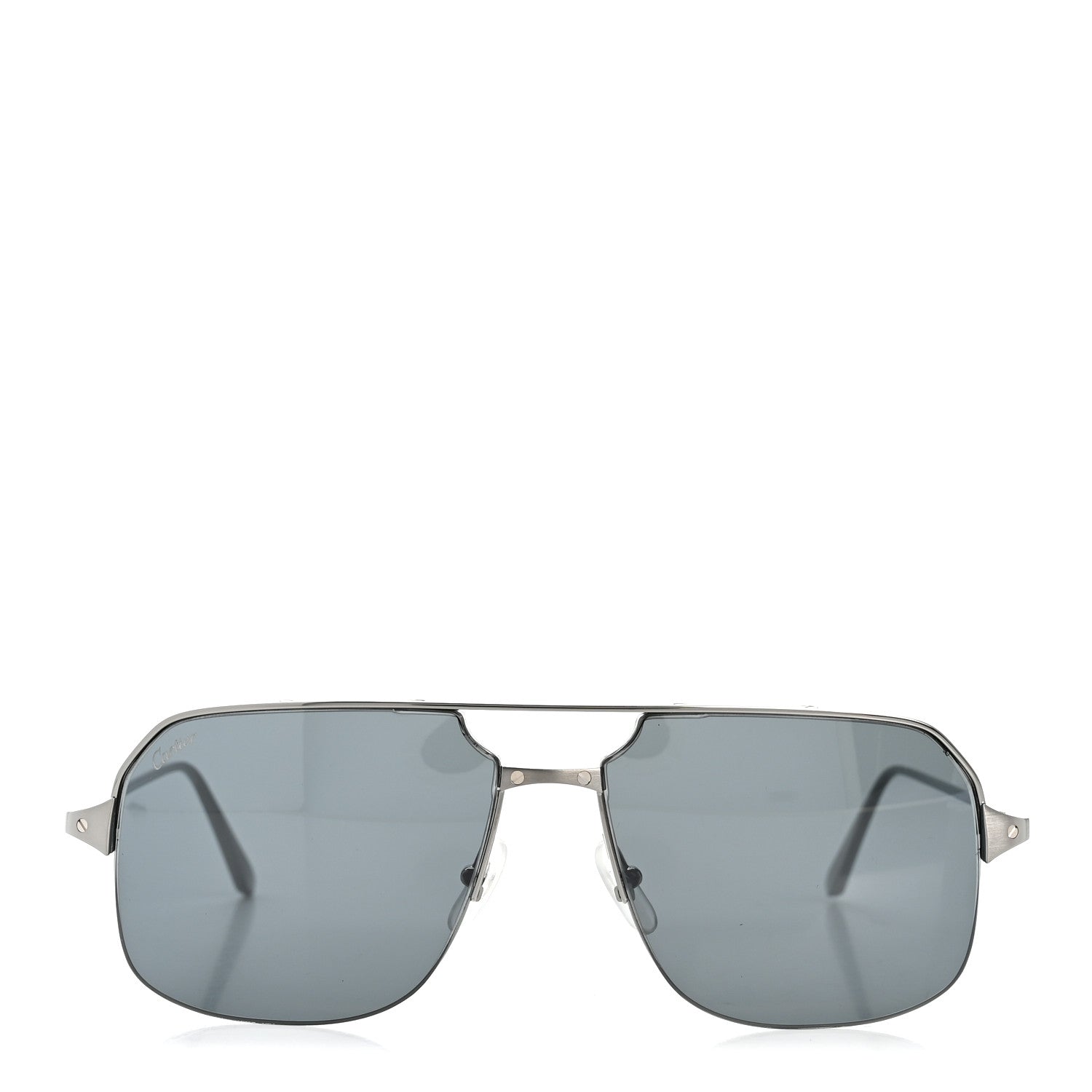 Cartier Metal Santos De Cartier Aviator Sunglasses CT0230S Silver 2 of 9
