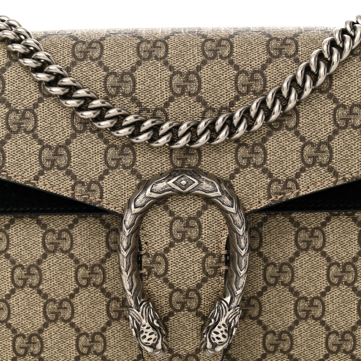Gucci GG Supreme Monogram Small Dionysus Shoulder Bag Black 8 of 13