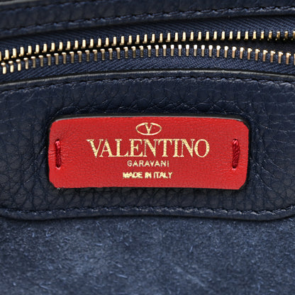 Valentino Garavani Grained Calfskin Rockstud Shoulder Tote Marine 6 of 15