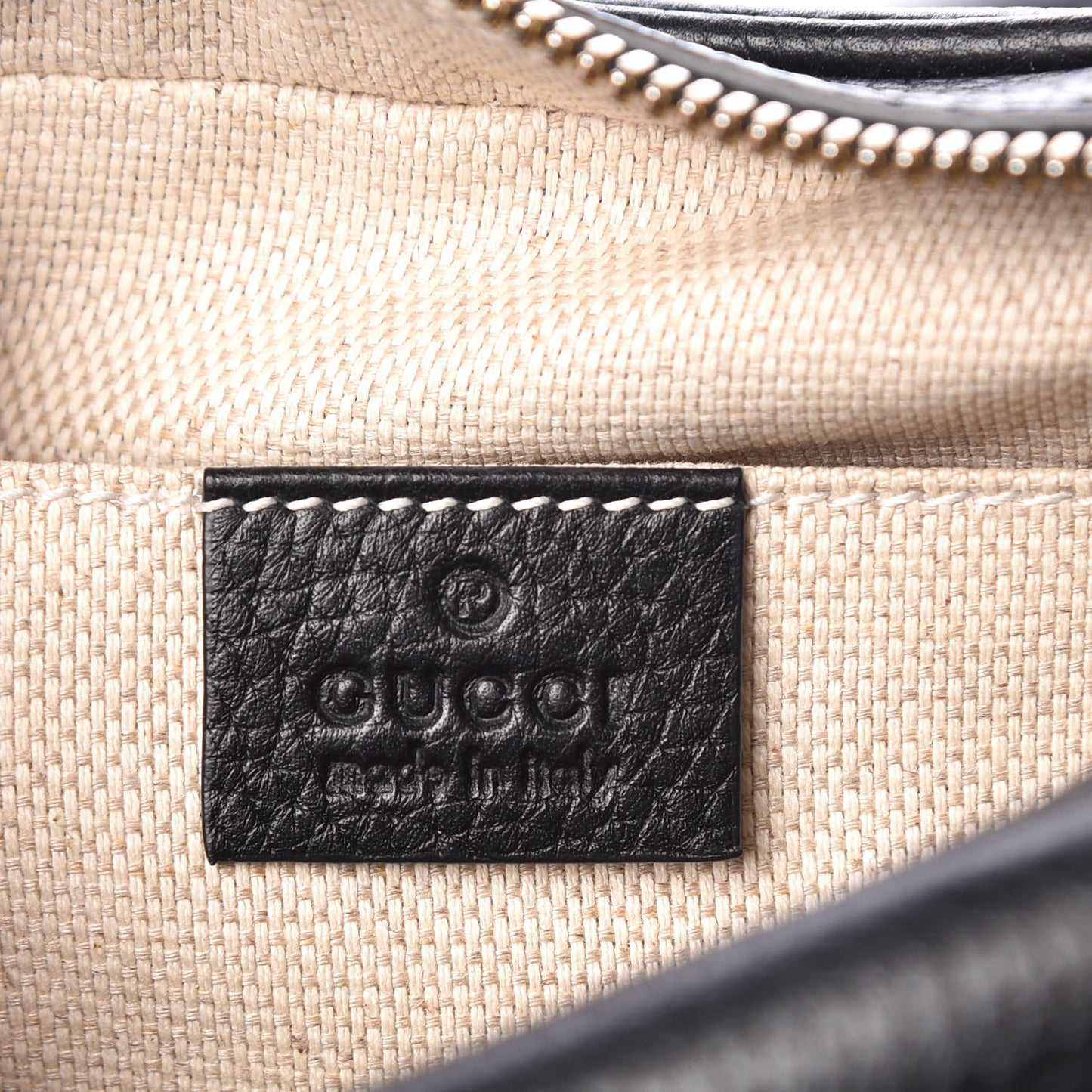 Pebbled Calfskin Small Soho Disco Bag Black