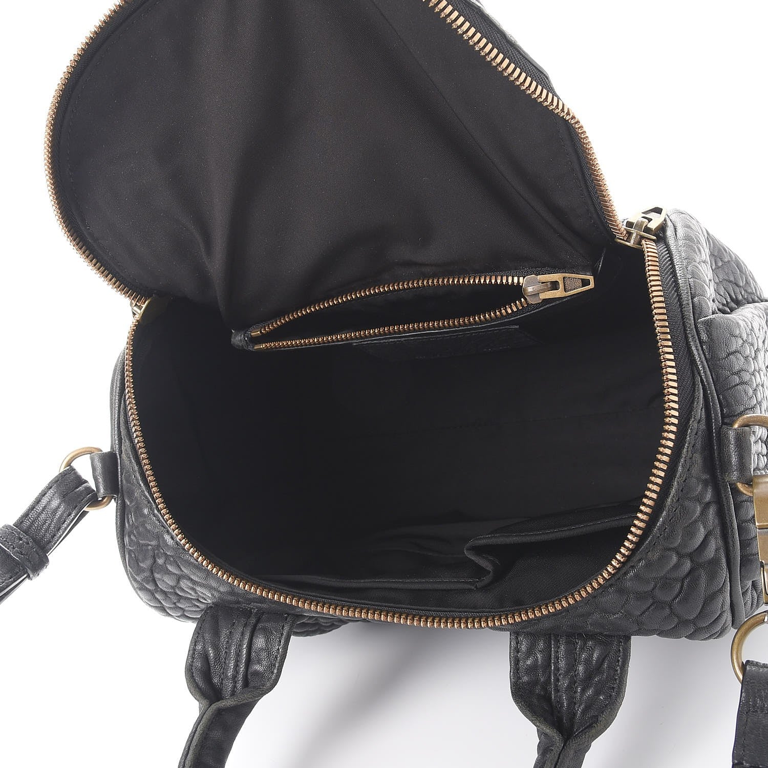 Alexander Wang Pebbled Lambskin Rockie Black Gold Hardware 5 of 11