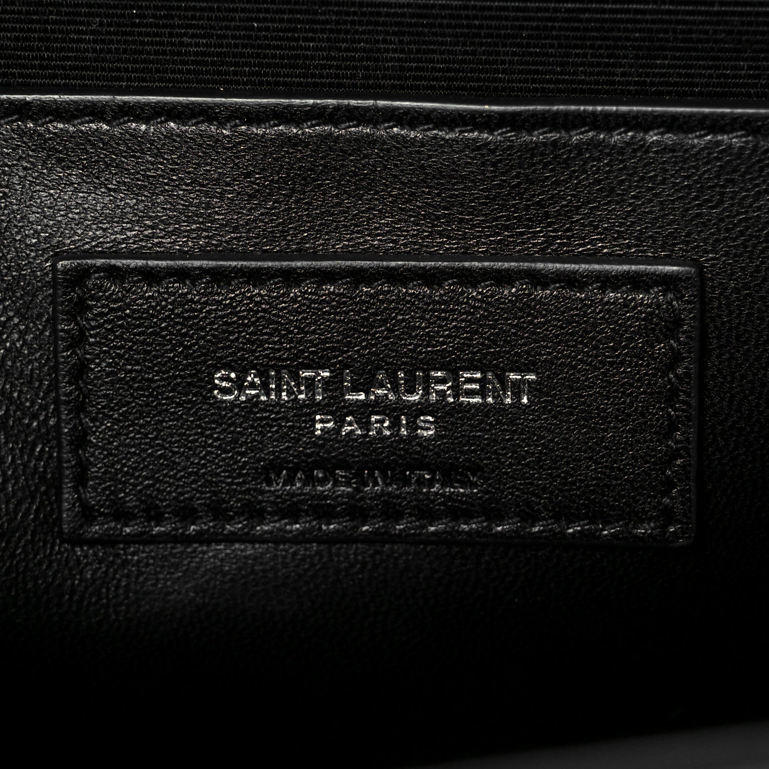 Saint Laurent Calfskin Crocodile Embossed Medium Classic Monogram Kate Tassel Satchel Black 7 of 11