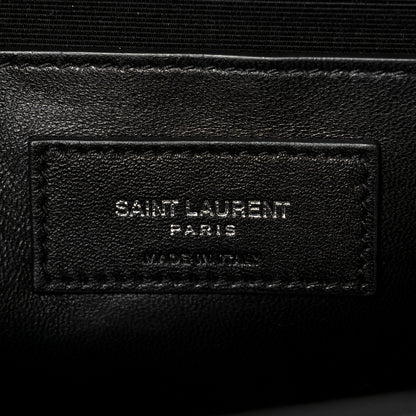 Saint Laurent Calfskin Crocodile Embossed Medium Classic Monogram Kate Tassel Satchel Black 7 of 11