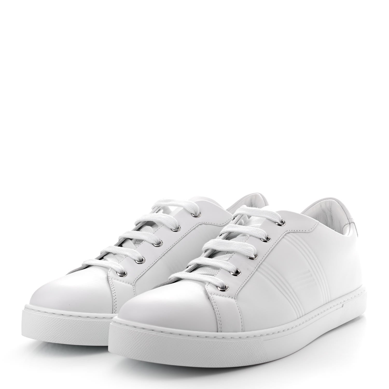 Hermes Calfskin Mens Avantage Sneakers 43 White 3 of 7