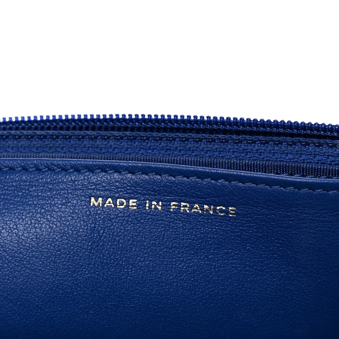 Caviar Quilted Boy Wallet On Chain WOC Blue